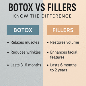 Botox vs Filler treatment comparison by Dr. Navjot Arora