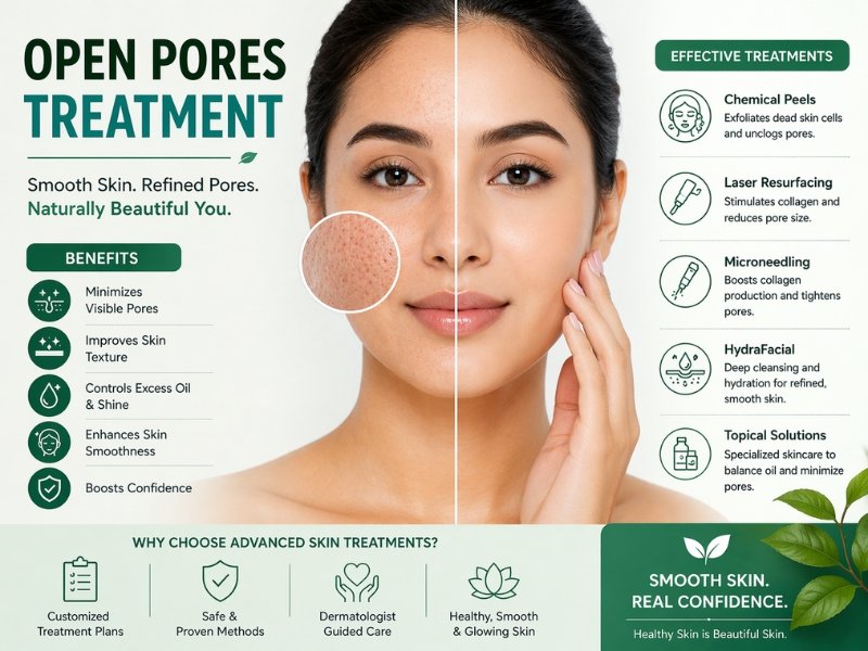 Open pores treatment in Dwarka by Dr. Navjot Singh Arora at Dermaheal Clinic