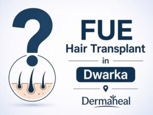 FUE hair transplant in Dwarka for natural hair regrowth at Dermaheal Clinic