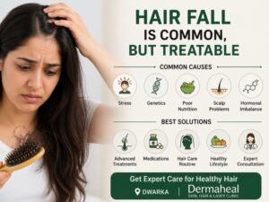 Why Hair Fall Happens in Dwarka | Dermaheal